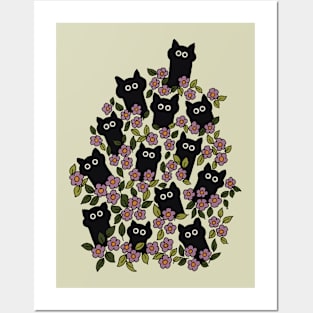 Garden cats Posters and Art